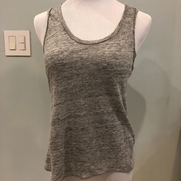 J. Crew Grey Tank Top 100% Linen - Picture 1 of 7